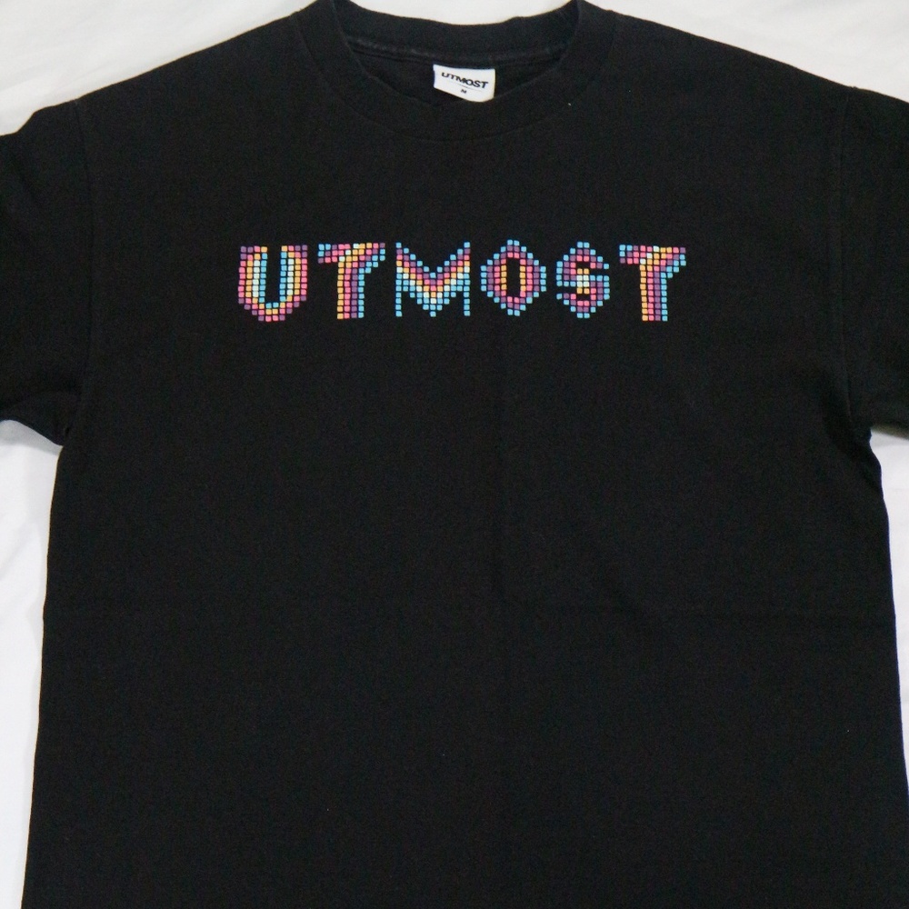 Vintage UTMOST CO Gradient Pixel Logo Tee T-shirt
